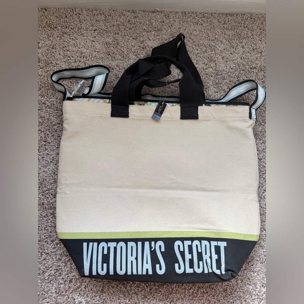 NWT Victoria’s Secret *2 In 1* Canvas & Insulated Cooler Tote Bag